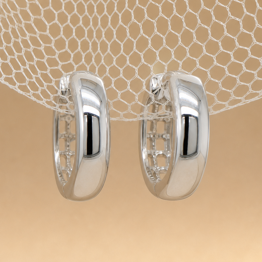 white gold fancy huggies