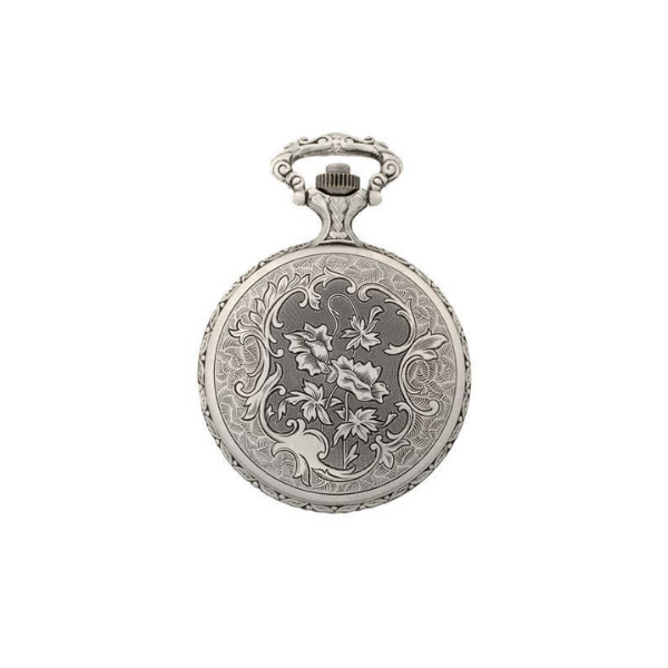 Floral Engraved Silver Pocket Watch
