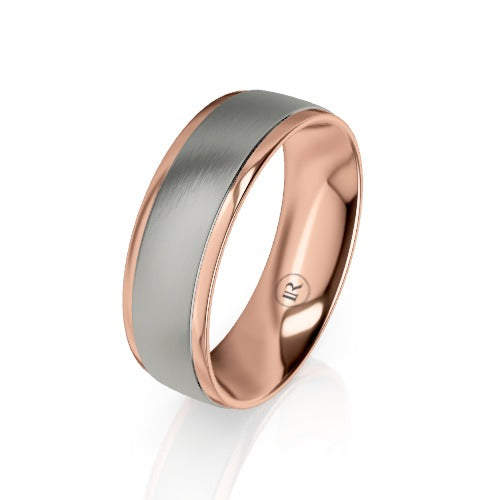 9ct Rose Gold & Titanium Ring