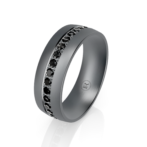 Tantalum & Black Diamond Ring